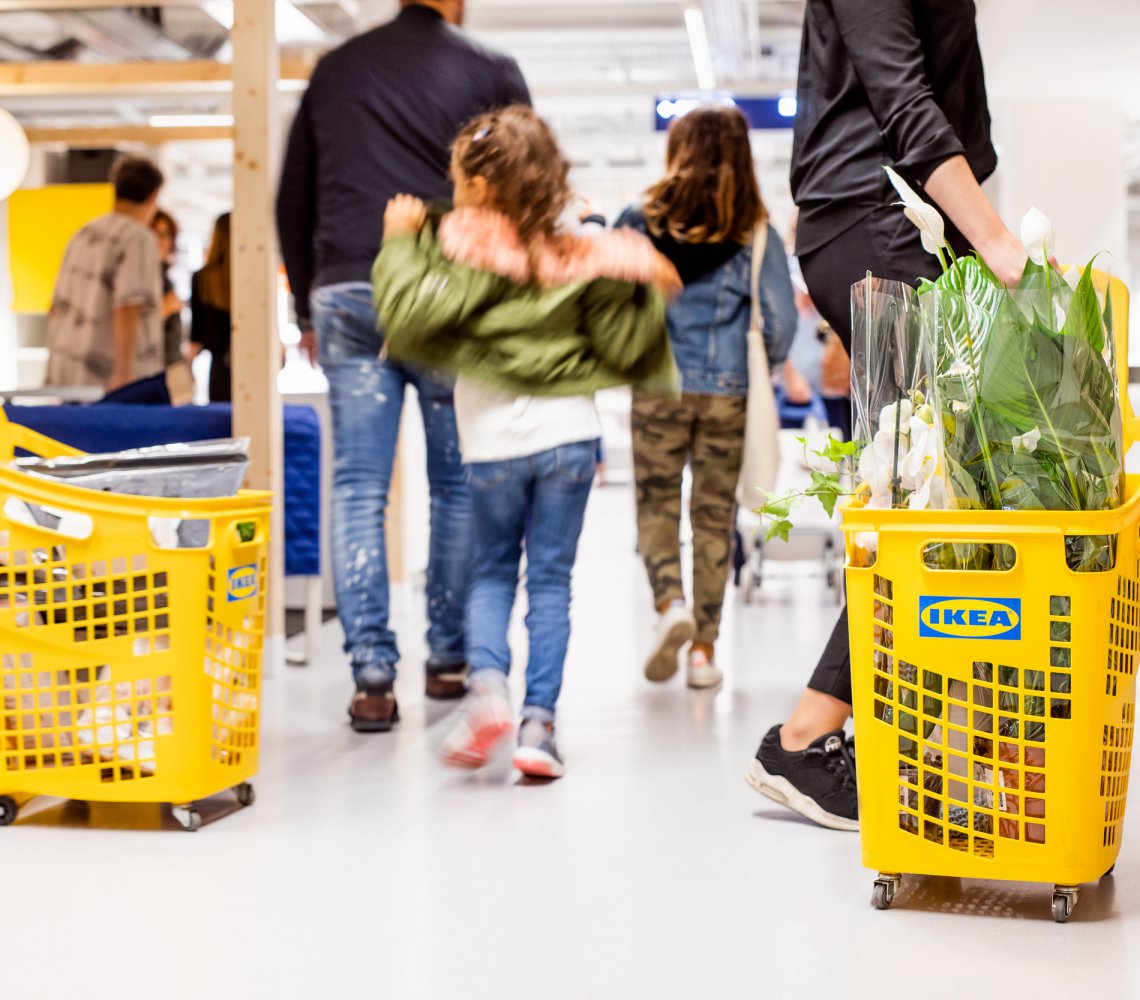 Kids playing in IKEA store